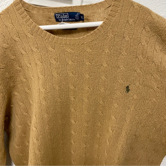 Polo Ralph Lauren Lambswool Sweater Tan XL - Picture 3 of 9